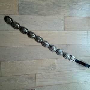 Vintage Stamped Silver Concho Belt